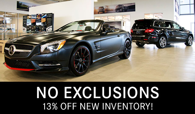NO EXCLUSIONS 13% OFF NEW INVENTORY!