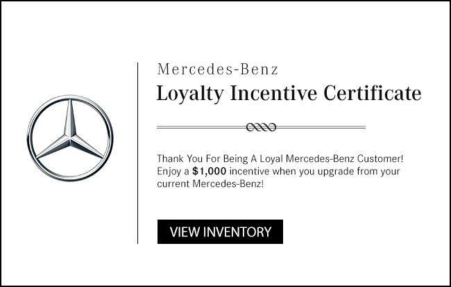 Mercedes-Benz Loyalty Incentive Certificate