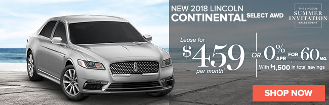 New 2018 Lincoln Continental Select AWD