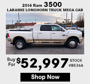 2016 RAM 3500 Laramie Longhorn Truck Mega Cab