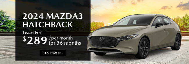 special offer on select 2024 Mazda models