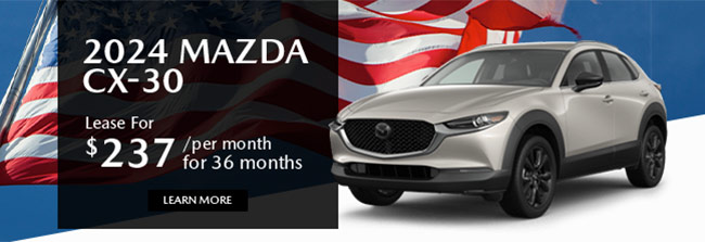 special offer on select 2024 Mazda models