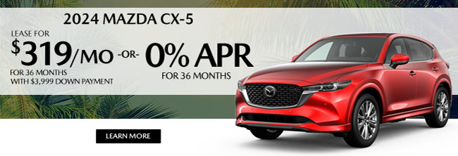 special offer on select 2024 Mazda models