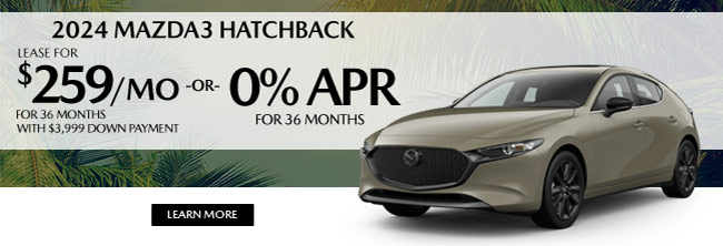 special offer on select 2024 Mazda models