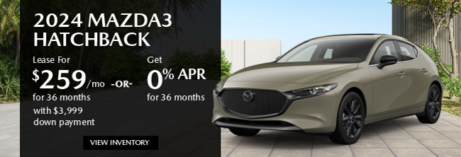 special offer on select 2024 Mazda models