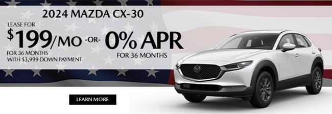 special offer on select 2024 Mazda models