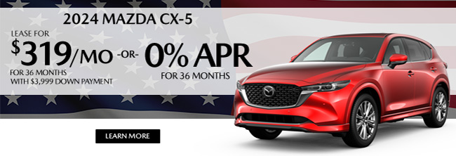 special offer on select 2024 Mazda models