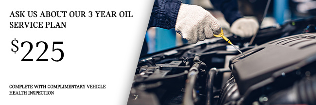 ask about our 3 year oil service plan