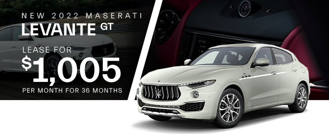 Levante GT lease for $1005 per month