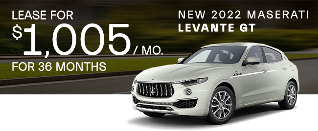Levante GT lease for $1005 per month