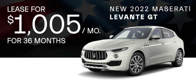 Levante GT lease for $1005 per month