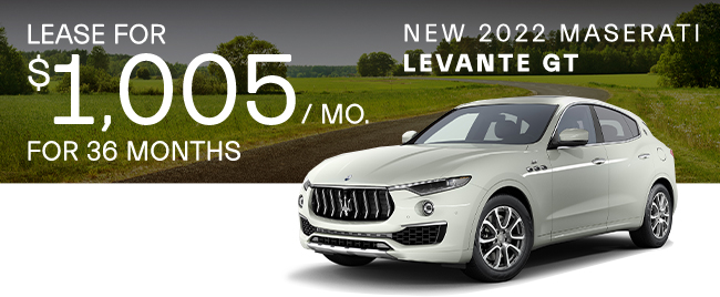 Levante GT lease for $1005 per month