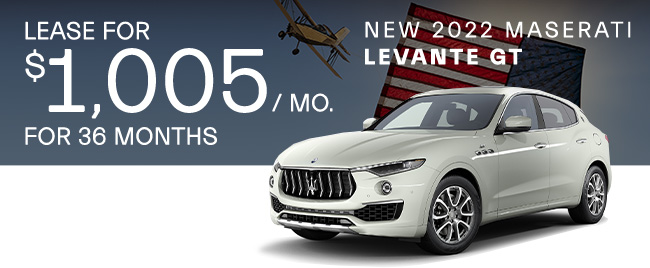 Levante GT lease for $1005 per month