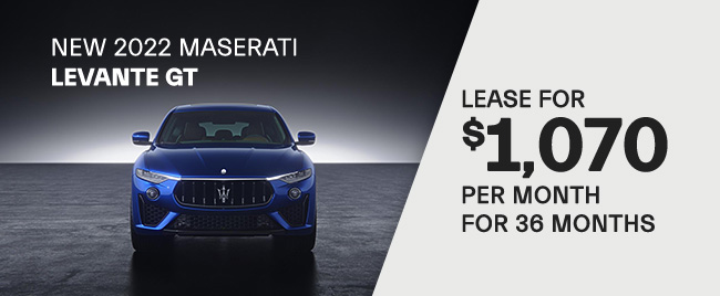 Levante GT lease for $1005 per month