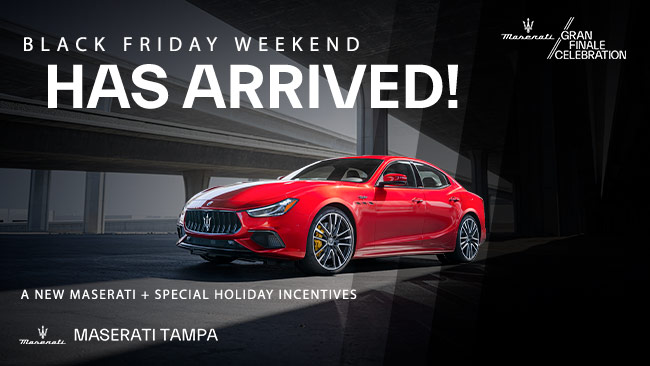 Enjoy 2 more things to be thankful for - A new Maserati and special incentives