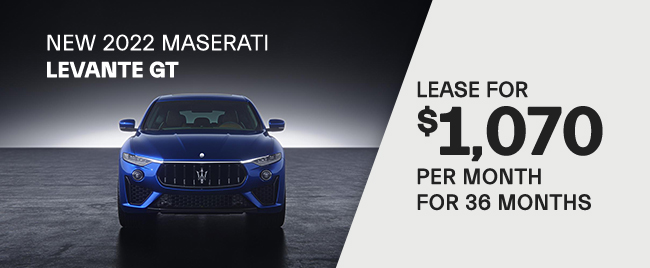 2022 Maserati Levante GT lease for $1070 per month
