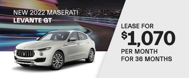 Levante GT lease for $1005 per month