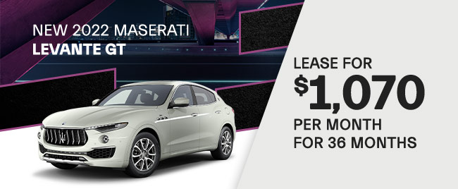 Levante GT lease for $1005 per month