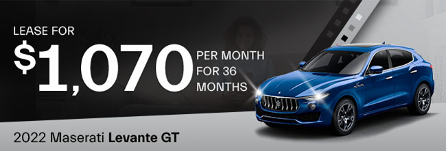 Levante GT lease for $1005 per month