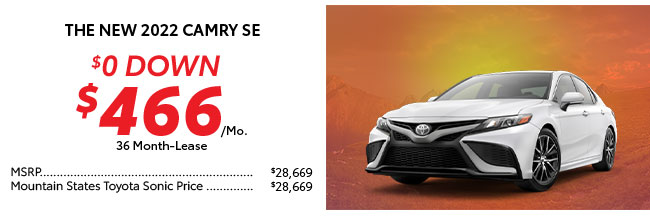 2022 Toyota Camry offer