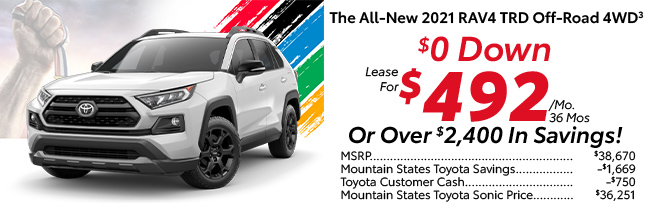 The All-New 2021 RAV4 TRD Off-Road 4WD