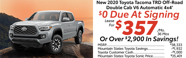 New 2020 Toyota Tacoma