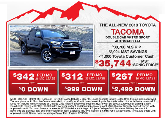 New 2018 Toyota Tacoma