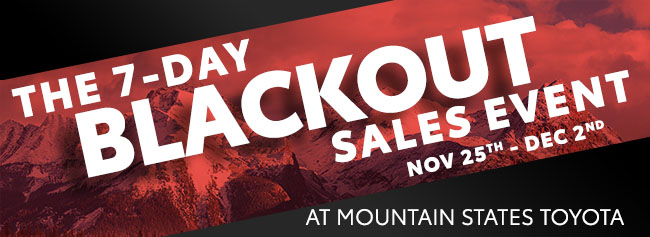 7-Day Blackout Sales Event