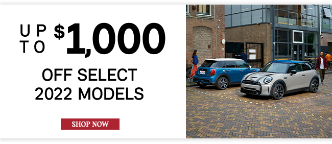 Up to $1,000 off select 2022 models