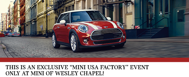 THIS IS AN EXCLUSIVE “MINI USA FACTORY” EVENT