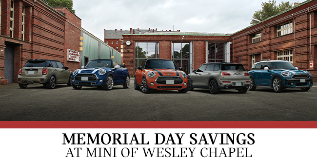 Memorial Day Savings At MINI of Wesley Chapel