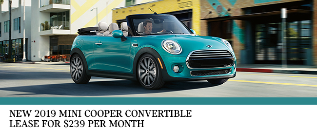 New 2019 MINI Cooper Convertible lease for $239 per month