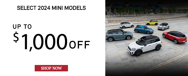 up to $1000 off on select MINI models