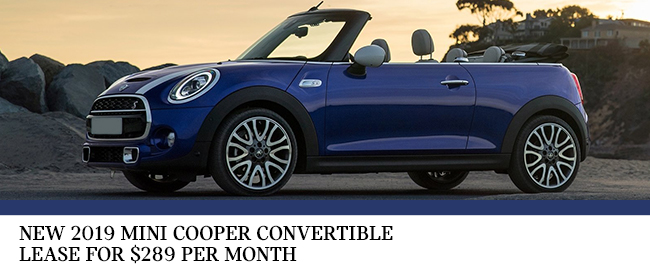 New 2019 MINI Cooper Convertible lease for $289 per month