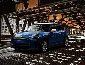 Blue MINI Cooper