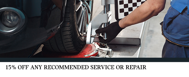 15% off any recommended service or repair