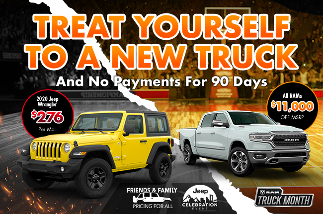 Treat Yourself To A New Truck And No Payments For 90 Days