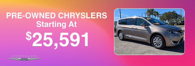 pre-owned Chryslers starting at 25,591