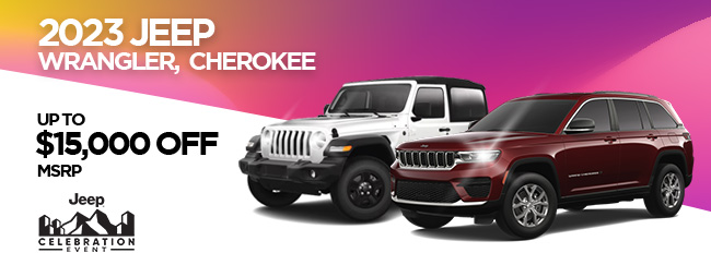 special offers on Jeep Wrangler and Cherokee
