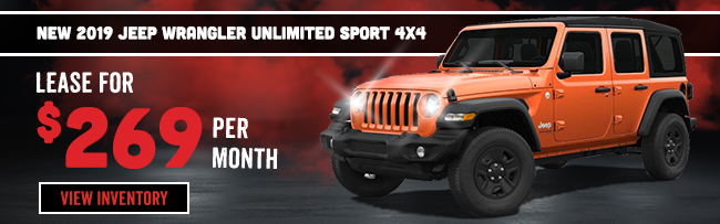 New 2019 Jeep Wrangler Unlimited Sport 4X4
