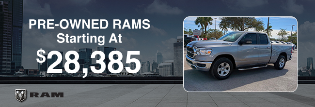 pre-owned RAMS starting at 28,385