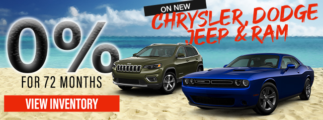 0% APR for 72 Months On New Chryslers, Dodges, Jeeps and RAMS
