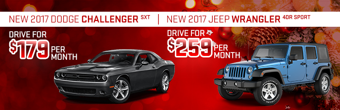 New 2017 Dodge Challenger | New 2017 Jeep Wrangler