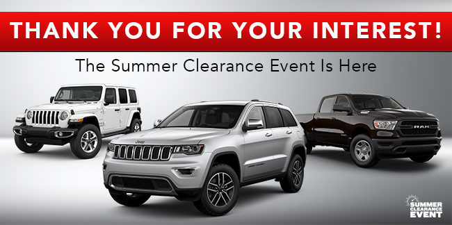 Thank You For YOur Interest! The Summer Clearance Event Is Here
