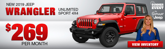 New 2019 Jeep Wrangler Unlimited Sport 4x4