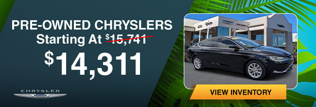 pre-owned Chryslers starting at 16,541