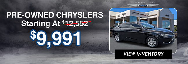 pre-owned Chryslers starting at 13,391