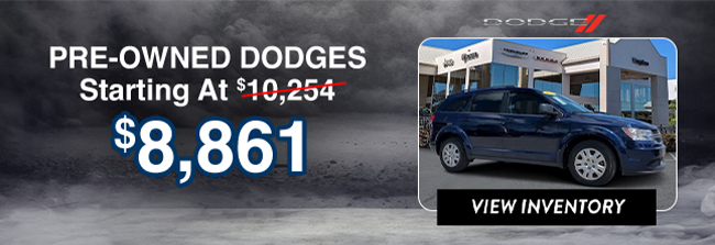 pre-owned Dodges starting at 16,792