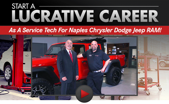 Start A Lucrative Career As A Service Tech For Naples Chrysler Dodge Jeep RAM!
