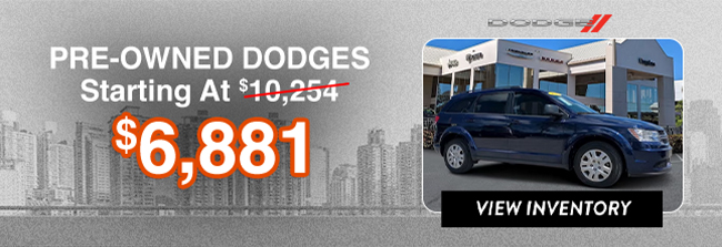 pre-owned Dodges starting at 6881